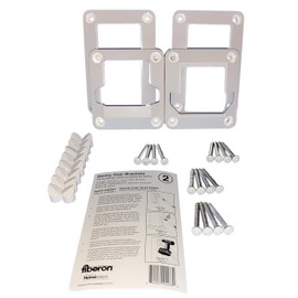 Fiberon 2-Pair White Sentry Stair Brackets for Homeselect Composite Railing