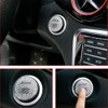 Riloer Car Engine Start Stop Button Cover, Sliver Bling Ignition