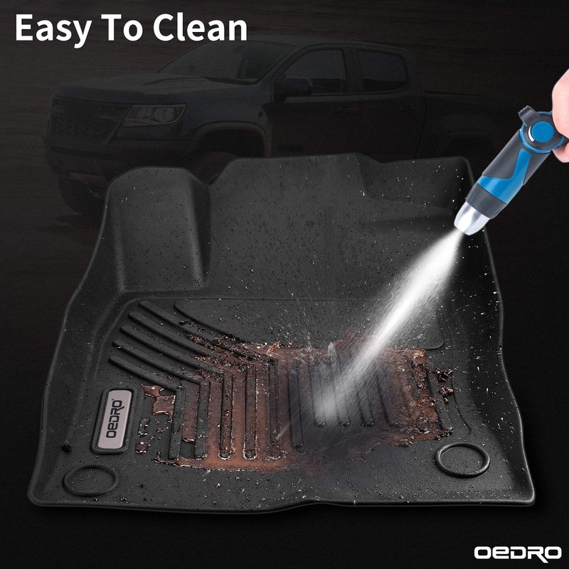 oEdRo Floor Mats Compatible with 2008-2019 Nissan Frontier Crew Cab,