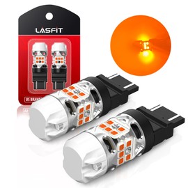 LASFIT T3 4257NA 4257 LED Bulb Amber Built In Resistor Front Turn Signal for Ford Maverick F-150 F-250 F-350 CANBUS Error Free Bright Blinker DRL Parking Light Assessories Anti Hyper Flash(2pcs)