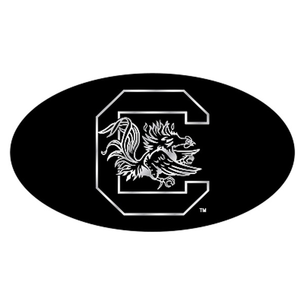 USC SOUTH CAROLINA GAMECOCKS Black Mirrored Hitch Receiver Cover