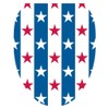 Toilet Tattoos, Toilet Seat Cover Decal, Stars and Stripes, Size Elongated