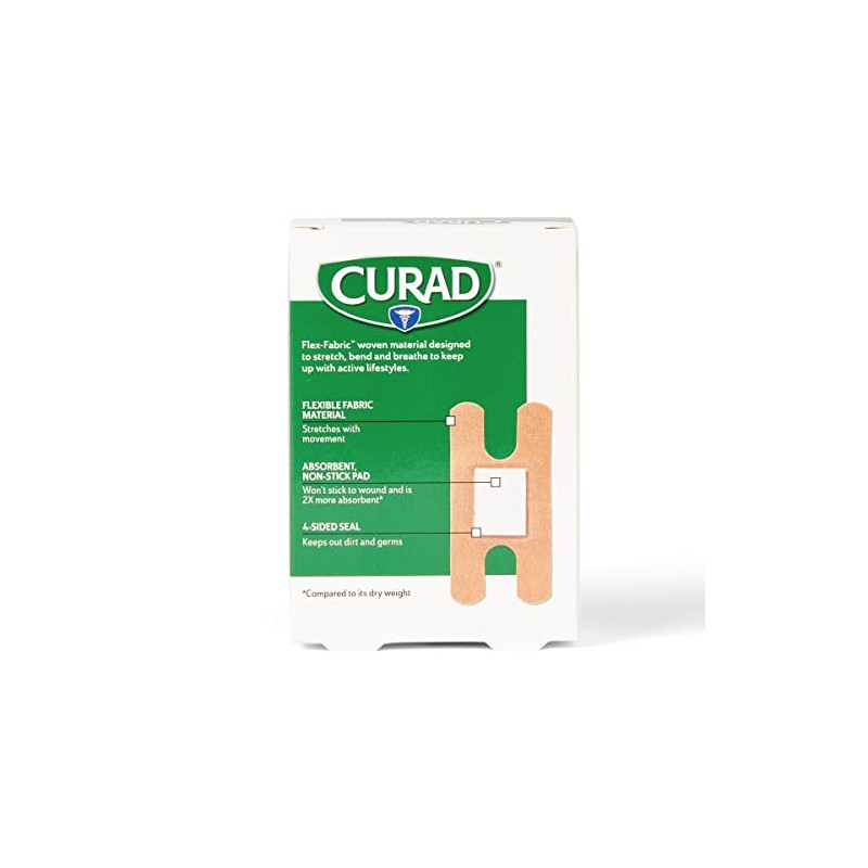 CURAD Flex-Fabric Finger and Knuckle Bandages, Assorted Sizes, 20 Count