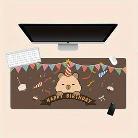 Zyrurzo 32x14inch Capybara Large Mouse Pads Cute Adorable Pattern Laptop Anti-Slip Office Desk Table Protector Home Decor
