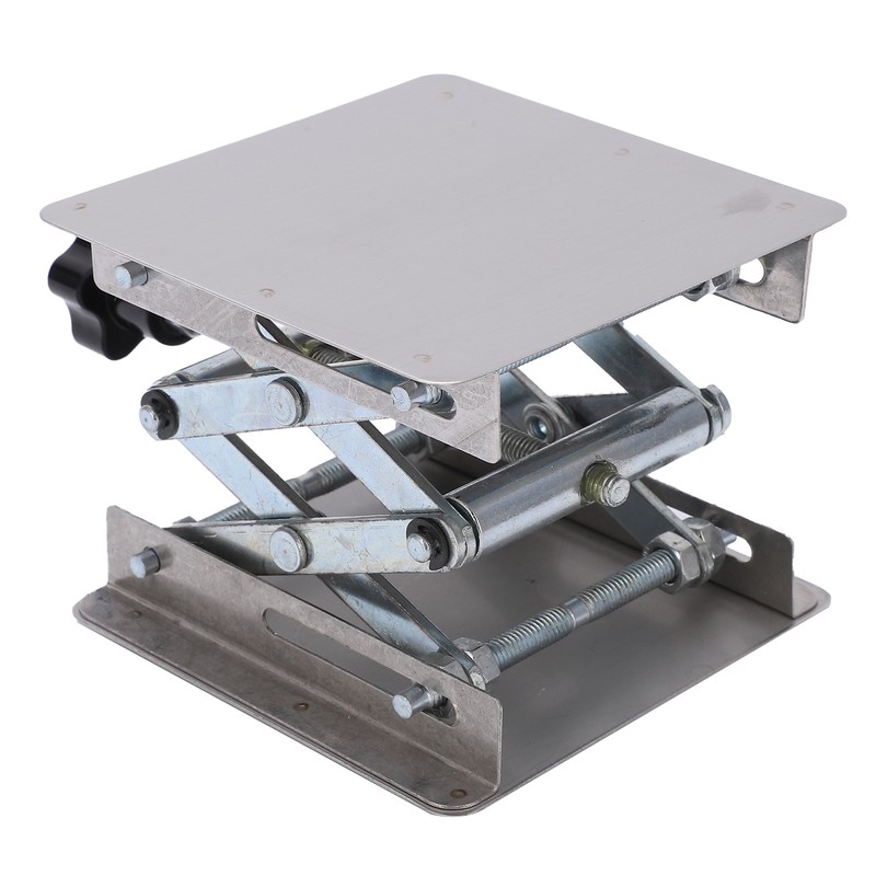 Small Stainless Steel Lifting Platform Manual Miniature Lift Stand Table