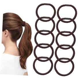 Mikinona Elastic Hair Tie Women 10 Pcs Black Hair Ties for Girls Comfortable Elastic and No Damage