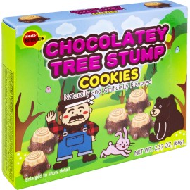 Bourbon Cookies Chocolate Tree Stump 2.32 Ounces Pack of 10
