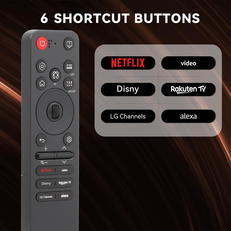 Fourmor Bluetooth Voice Remote MR25GA（AKB76046602） for LG 2019 to 2025
