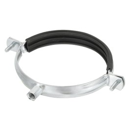 PATIKIL 5 Inch Pipe Clamp, 1 Pack Galvanized Pipe Hanger Conduit Mounting Clamps for Pipeline Fixing and Connection, Silver