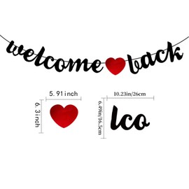 Welcome Back Banner Apple Sign Banner for Welcome Back to Campus Decoration First Day of Campus Bunting Classroom Bulletin Board Hanging Decoration Party Supplies