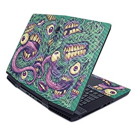 MightySkins Carbon Fiber Skin for Alienware M17 (2019) - Eyes and Teeth | Protective, Durable Textured Carbon Fiber Finish | Easy to Apply, Remove, and Change Styles | Made in The USA