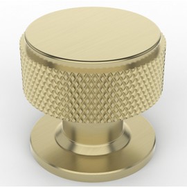 FURNIWARE Pack of 10 Vintage Furniture Knobs Knurled Cabinet Knobs Shinny Antique Brass Drawer Knobs Furniture Handles Door Kitchen Fittings Cabinet Knobs Single Hole Handle for Cabinet