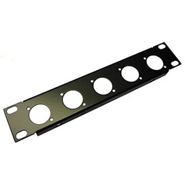 AllMetalParts 1U Half-Rack 5 XLR Hole 9.5" Panel