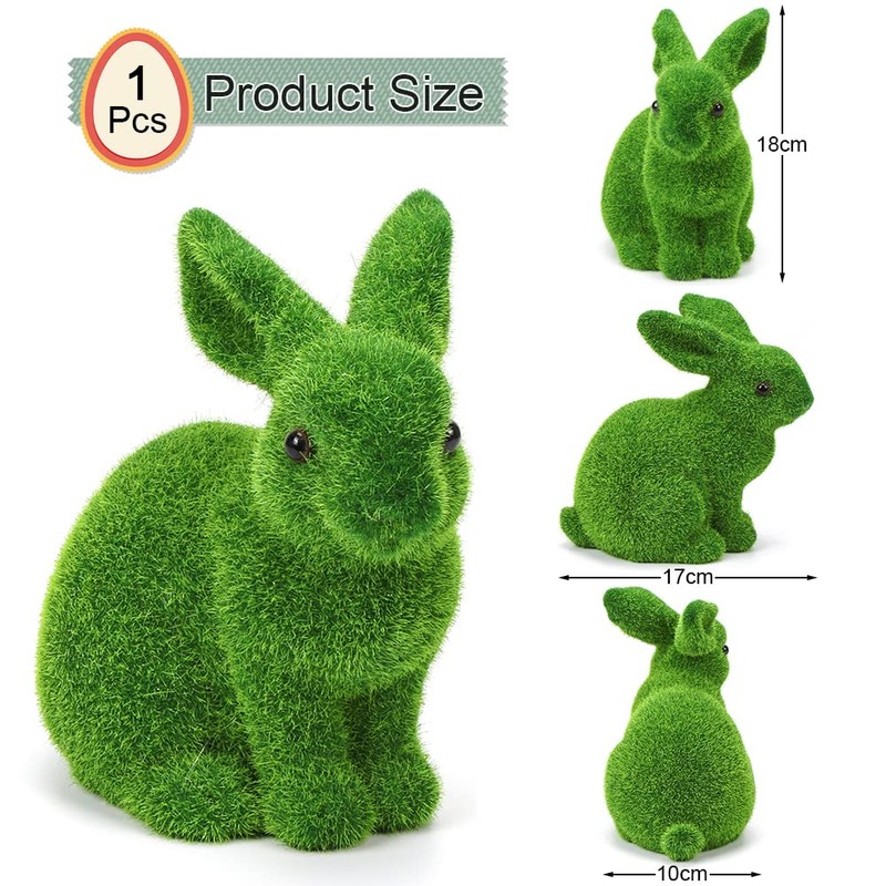 Meleager Decorative Easter Bunny Moss, Easter Bunny Decoration, Large, 1