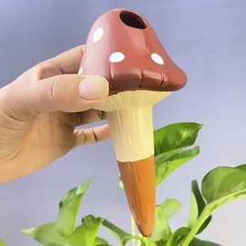 MKNZOME Plant Watering Devices, Terracotta Plants Self-Watering Stakes, Automatic Plant Watering Set, Slow Release, Holiday Plant Nanny for Potted Plants, Flowers, Trees, 4 x 150 ml, B