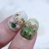 Matchanilla Bear Handmade Nail Tips - Petit Square / 말차닐라