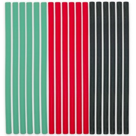 MIJOMA Papilot Rollers Set of 18 Flexible Flexible Curlers for Curly Hair, Hairdressing Supplies 250 mm x Diameter 10 mm, Multicoloured, Easy to Use, for All Hair Types, Curls without Heat Damage