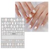 JMEOWIO Nagelsticker Weihnachten 10 Blatt Nail Art Sticker Selbstklebend Nagelaufkleber