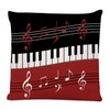 Ofocam Throw Pillow Cover Red Black White Piano Keys and