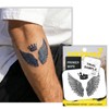 Semi-Permanent Tattoo, Royal Crown with Wings, Long Lasting Temporary Tattoos,