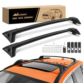 Nilight Roof Rack Cross Bars Fit for Toyota RAV4 2019 2020 2021 2022 2023 Aluminum Rails Crossbars with Anti-Theft Lock for Rooftop Cargo Carrier Luggage Kayak Bike (not for Adventure/TRD Off-Road)