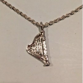 Unbranded CHRISTMAS GIFT !LOT OF ( 4 ) Silver color Celtic Lyre Harp Necklace / 17"  chain