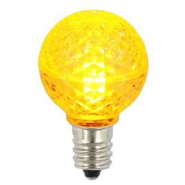 Vickerman G30 LED Yellow Bulb E12 Nickel Base .45W, Package of 25
