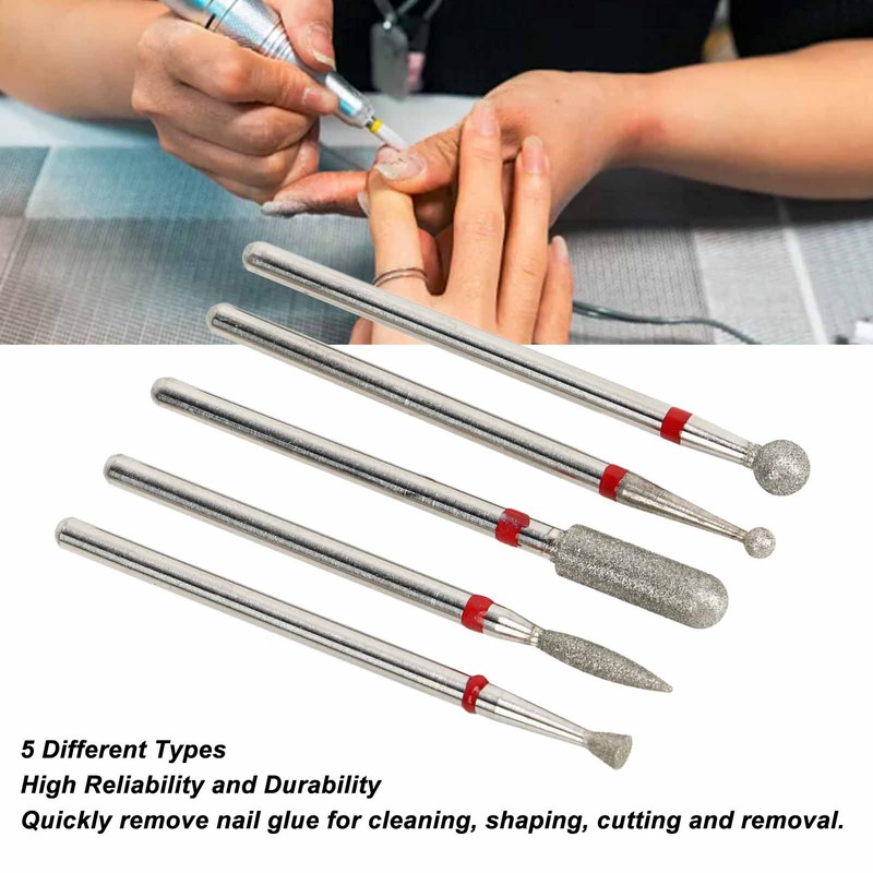 5 Type Nail Art Manicure Drill Bits Nail Drill Bits