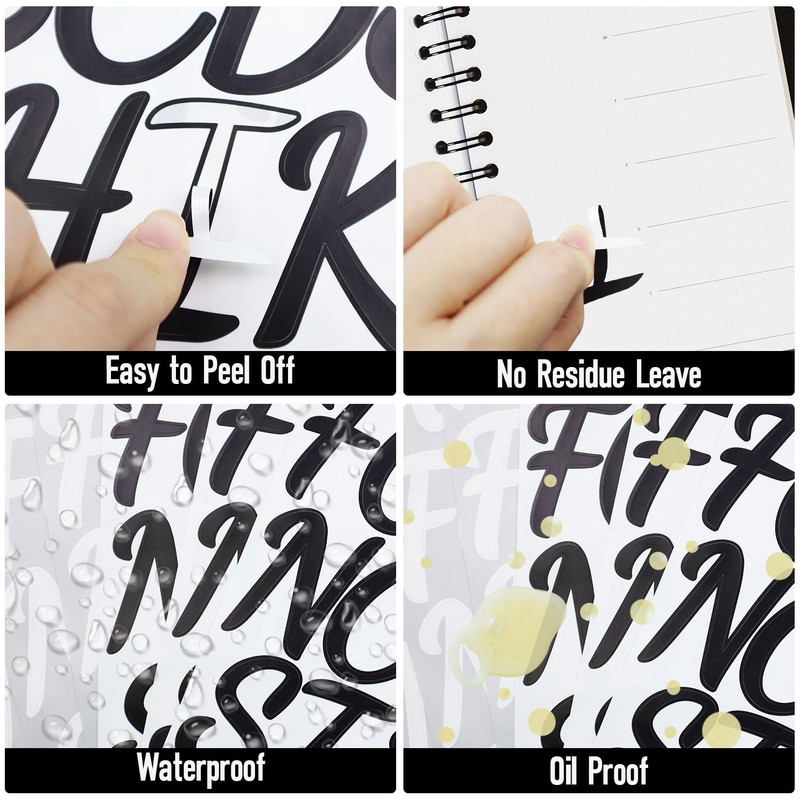 2 Inch Cursive Letter Stickers 6 Sheets, CMBBZZY Alphabet Stickers