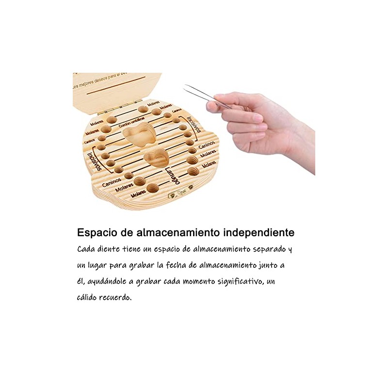 Caja de Dientes pare Bebé con Pinzas y Botella de