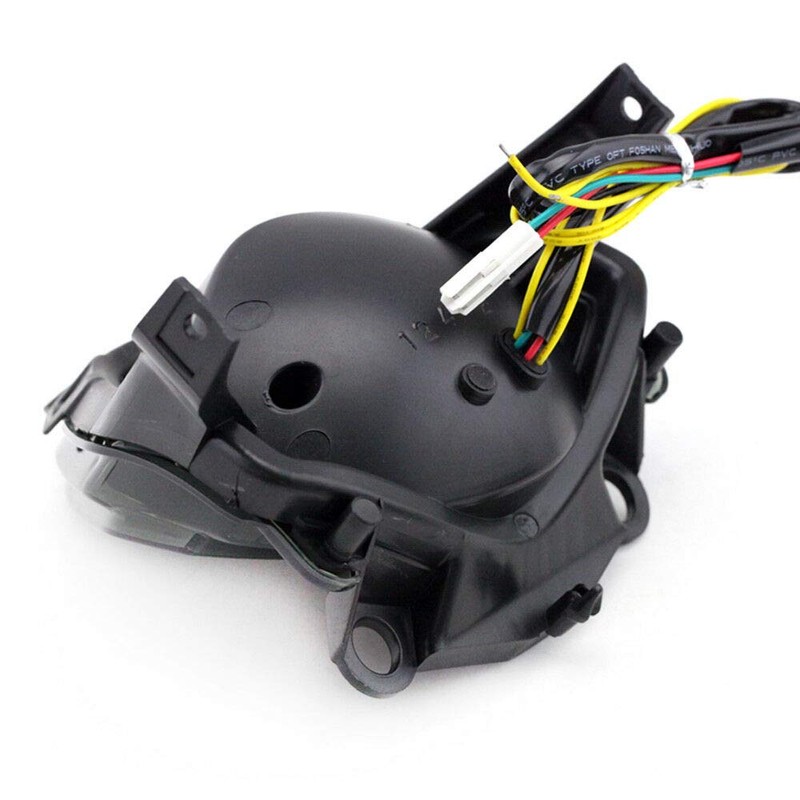 MZS Motorcycle Tail Light, LED Integrated Turn Signal Blinker Clear