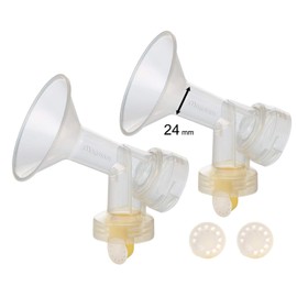 One-Piece Breastshield w/Valve, Membrane for Medela Breast Pumps (Pump in Style, Lactina, Symphony), 24 mm Standard breastshields; Replacement of Medela PersonalFit Breastshield (Medium 24 mm,