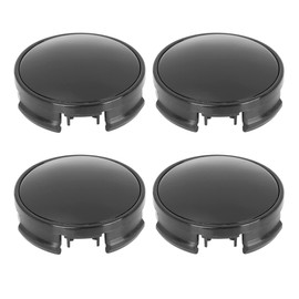X AUTOHAUX 4 Pcs 62mm 4 Lugs Black Car Wheel Center Caps Hub Cover Protectors