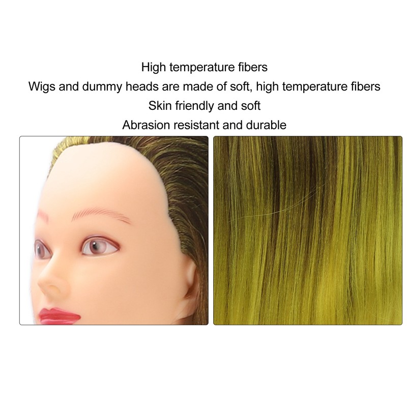 Hair Mannequin Head Simulation Ink Yellow Colour Mixture Gradient Hair