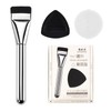 gzpynsgaoh Beauty foundation Tools 1+1,Brushless Soft Fine Dry Wet Foundation