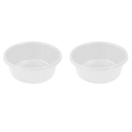 YBM HOME Round Plastic Wash Basin 1147 (2, Pearl White)