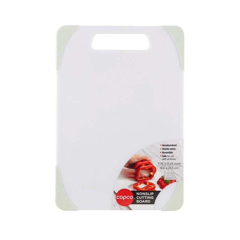 Copco Nonslip Small Plastic Cutting Board, 7.75 x 11.25-Inch, Pistachio