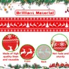 Funnlot Christmas Table Runner Red 270 x 28 cm Xmas