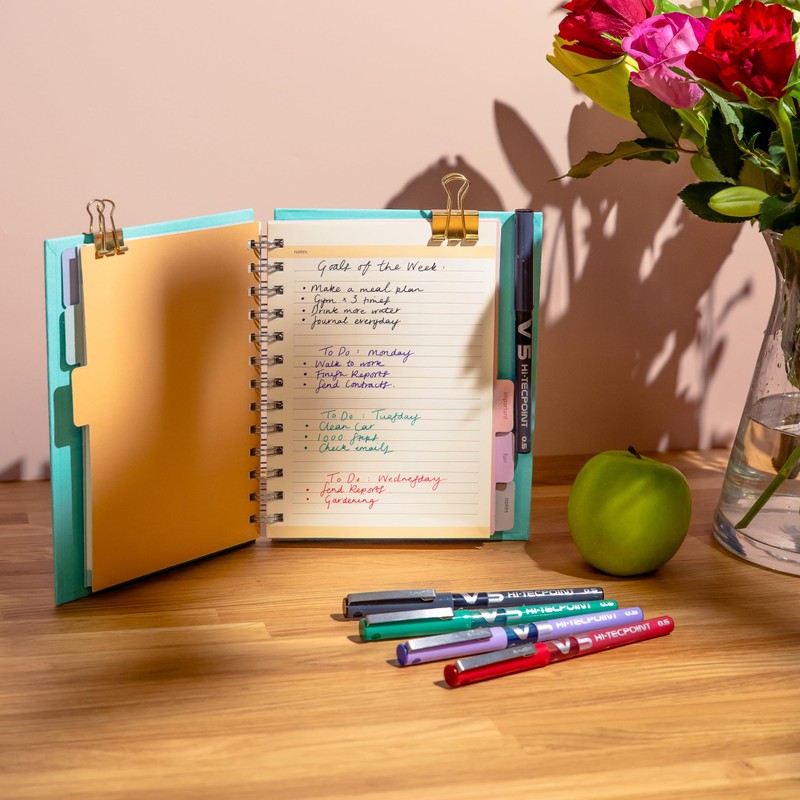 Pilot V5 Hi-Tecpoint Rollerball Pen - Fine 0.5mm Nib -