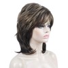 Aimole Soft Shaggy Layered Wig Medium Length Synthetic Hair Women