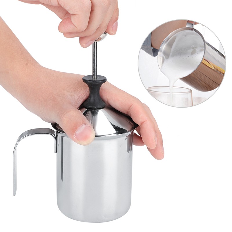 400ml Stainless Steel Double Mesh Milk Creamer Frother Coffee Foam