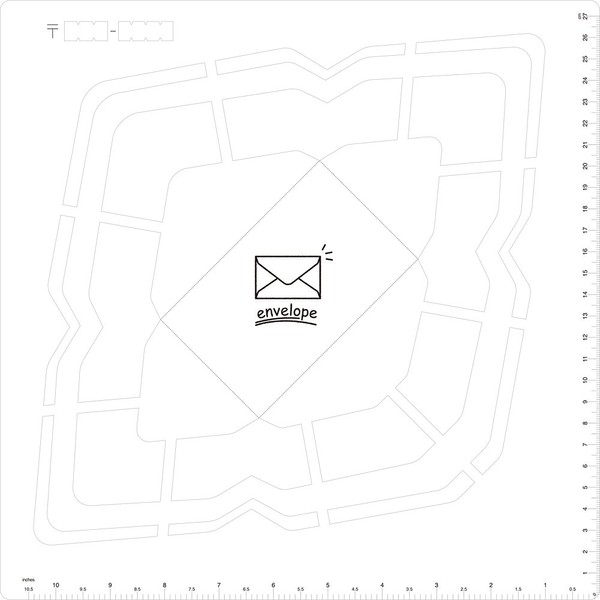Kuretake Handmade Envelope Template (Western Version)