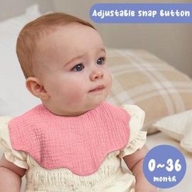 EllieHouse EllieHouse Baby Bibs for Girls Boys 10 Pack Muslin Drooling Teething Drool Teeth Bibs Muslin Cotton Absorbent Soft Bibs for Infant Toddler Essentials