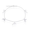 Beaux Bijoux Sterling Silver 9+1" Italian Dangling Dolphins Anklet