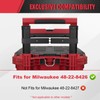 Packout Compact Mounting Plate Holder Compatible with Milwaukee 4822-8426 Rolling