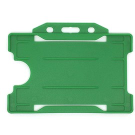ALG ID Cards - Green Single Sided Rigid ID Identity Card Pass Badge Holder (Landscape) (86mm x 54mm CR80)