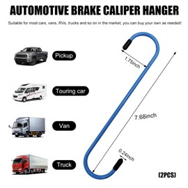 Yourkar 2 PCS Car Brake Caliper Hangers, S Shape Auto Brake Caliper Hook with Rubber Tipped, Brake Caliper Tool for Work on Brake Pads, Axle, Braking, Universal Car Accessories (Blue)
