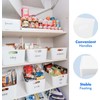 Small- 8 Pack White Plastic Storage Bins for Shelves, Closet