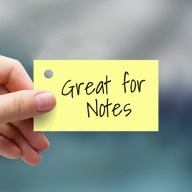 Debra Dale Designs - Made in the USA - Blank Flash Cards Hole Punched with Rings - Yellow - 2 x 3.5 Inches - Box of 1,000 - Standard 110# Index Card Stock - 5 Binder Rings Included