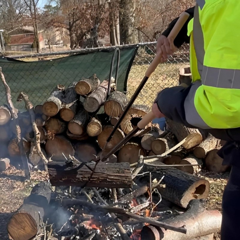 42" Fire Tongs Firewood Log Grabbers and Fire Poker Set,